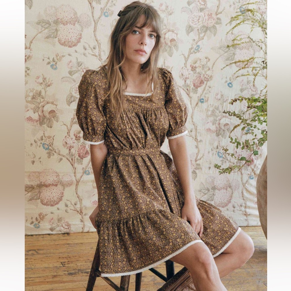Christy Dawn BERKLEY in Marron Blooming Vine! Mini Dress! Size XS! EUC!